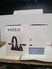 Moen WS84667BL Caldwell 2 Handle High Arc 4" Centers Bathroom Faucet Matte Black