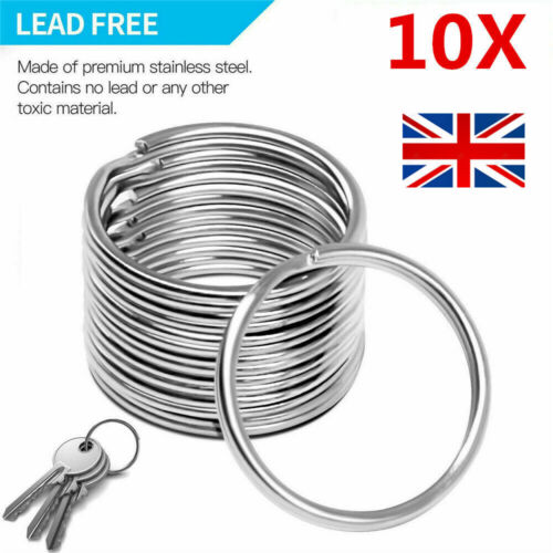 10Pcs 25mm 316 Stainless Steel Key Rings Heavy Duty Split Rings scuba gear-UK - Picture 3 of 13