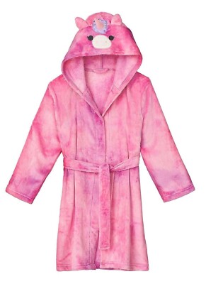 Squishmallows Robe Pajamas Cover Up Bathrobe 6 8 10 12 Costume Hoodie Unicorn