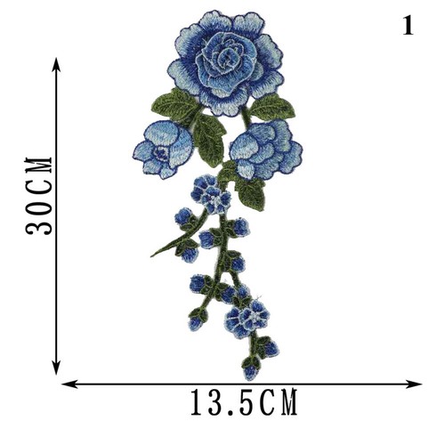 Blossom Flower Applique Clothing Embroidery Patch Sticker Garment Accessories [ - Picture 12 of 22