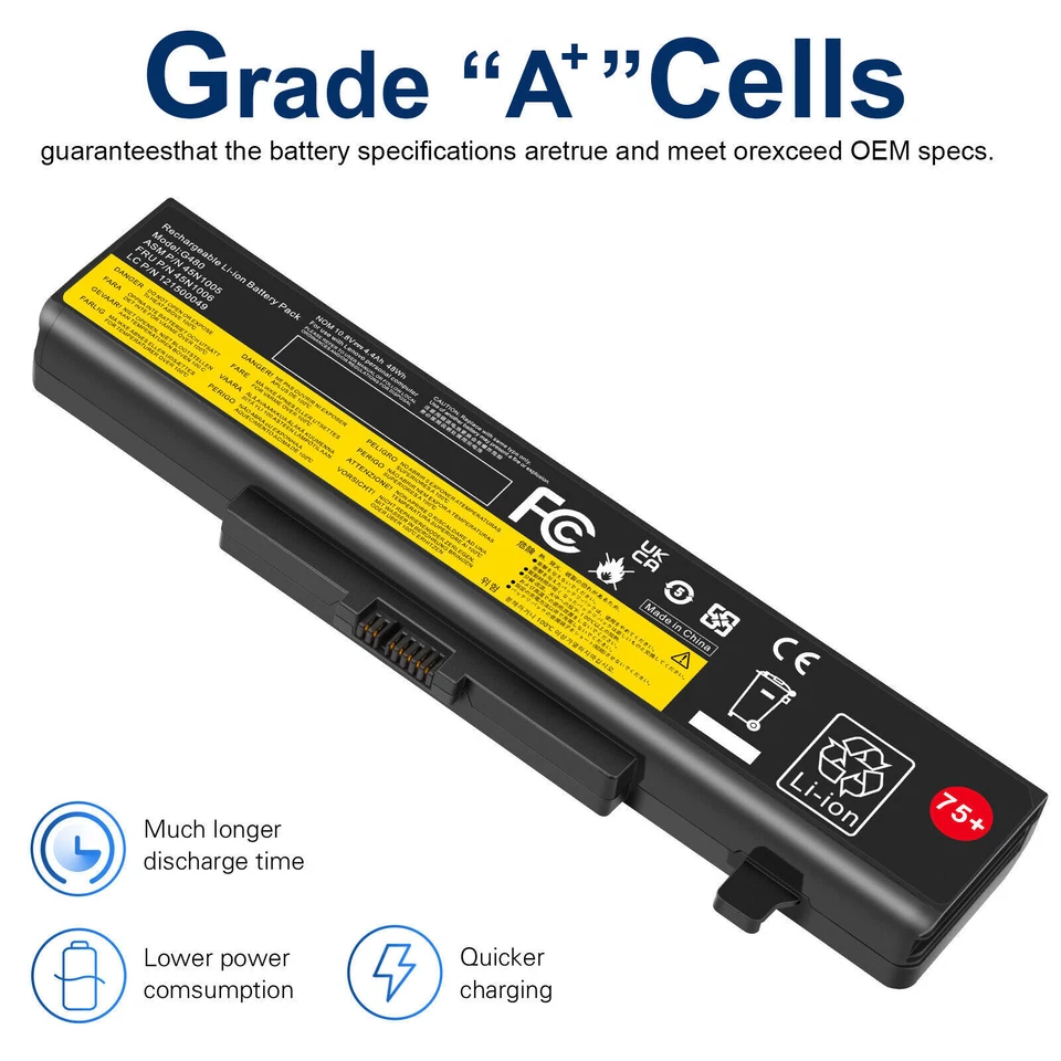 Batería para Lenovo IdeaPad Y480 Y580 G480 G580 Z380 Z480 Z580 Z585 L11S6Y01 75+ Foto 3 de 4