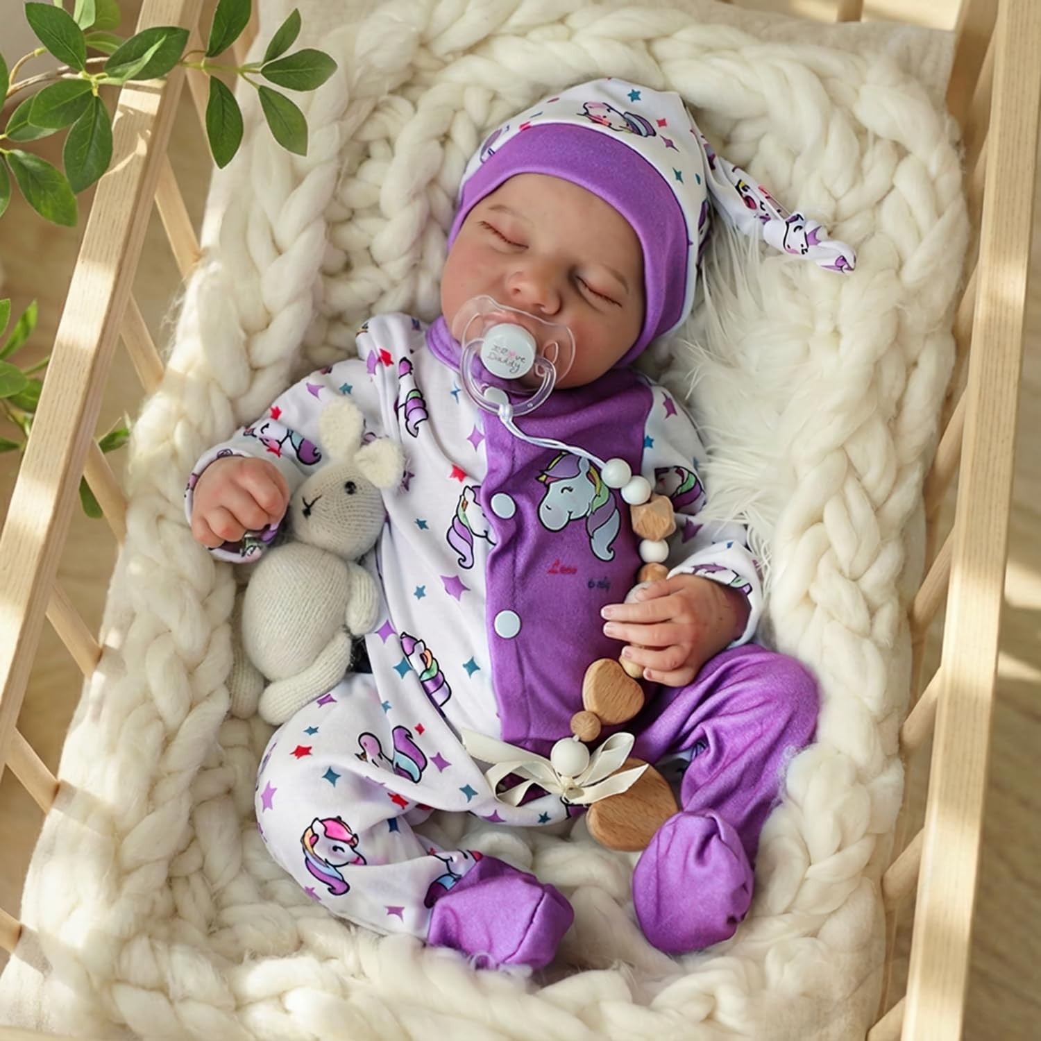WOOROY Realistic Reborn Baby Dolls, 15 inches x 5 x 7 inches, Purple 