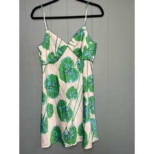 Diane Von Furstenberg for Target Geranium Leaf Print Satin Slip Dress