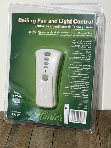 Hunter 27187 Original Ceiling Fan Light/Fan Remote Control New & Sealed