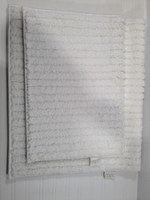 Threshold White Plush Bath Mat Rug Soft Textured Bathroom Floor Rug set