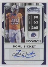 2020 Contenders Draft Picks College Bowl Ticket 8/99 Curtis Weaver #170 Auto h3a