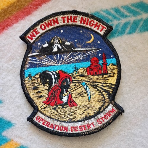 Rare 4.5" AIR FORCE F-117 WE OWN THE NIGHT EMBROIDERED PATCH personal collection