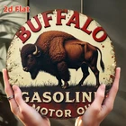 Vintage Buffalo Gasoline Motor Oil Tin Metal Signs Home Décor 8x8