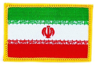 Patch Aufnäher Stickerei Thermoaufkleber oder zum Aufnähen Flagge Iran Iran