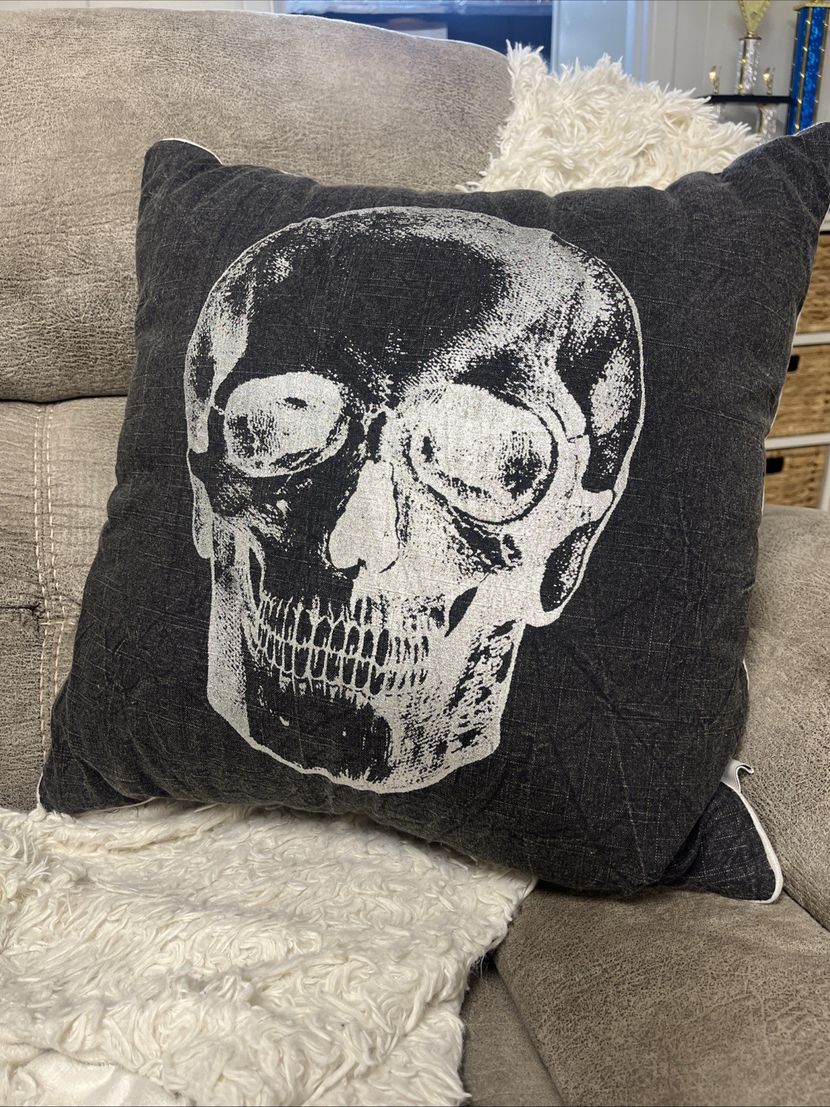 Halloween Skull Pillow