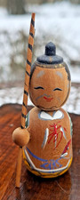 Kokeshi Holz Figur aus Japan 7 cm alte Handarbeit handbemalt - Rarität  Sammler
