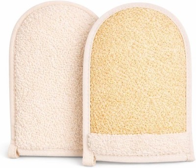 Exfoliating Loofah Body Scrubber Natural Egyptian Luffa Sponge Glove Large Size