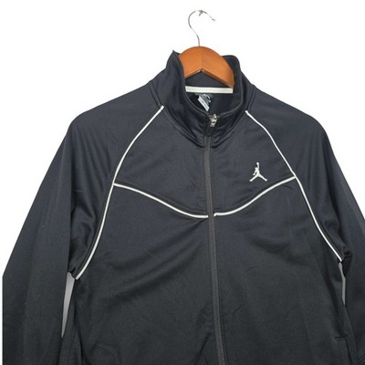 Nike Men's Size 2xl Air Jordan Jumpman Tricot Jacket Black Red