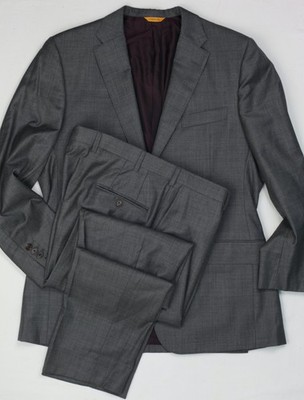 Hickey Freeman Loro Piana Made in USA Custom Suit 44R 38x33 Functioning Cuffs