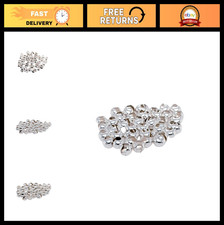 50pcs 2.5MM 925 Sterling Silver Open Crimp Bead Covers for Jewelry Making