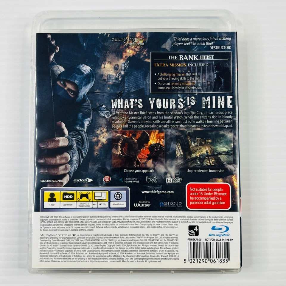 Thief PS3 PlayStation 3 Complete With Manual Tracked Postage - Image 2 of 4