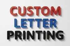 Custom 3D Printed Plastic Letters & Numbers | Any Font | Any Size | 25mm-250mm