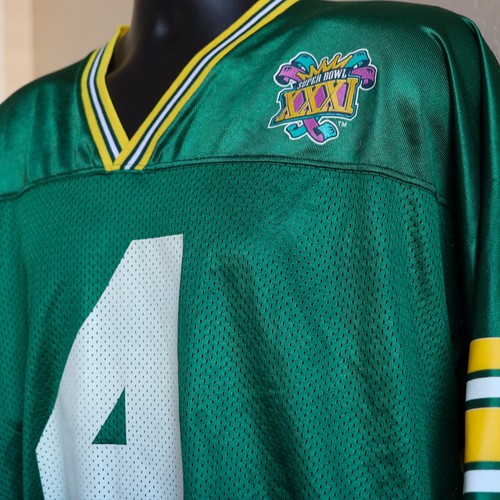Vintage Logo Athletic Jersey XXL Brett Favre Green Bay Packers Super Bowl XXXI - Picture 4 of 14