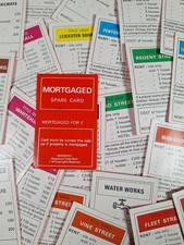 Vintage Monopoly Cards Square Corners Spare/Replacment Pick Your Individual Card