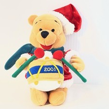 2001 Disney Store Winnie the Pooh Holiday Drummer Boy Plush 