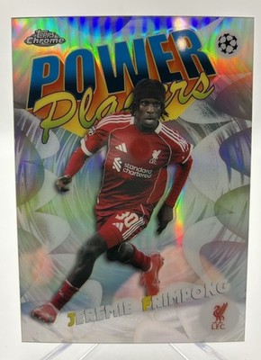 2026 Topps Chrome UEFA UCC Power Players #PP-1 Jeremie Frimpong Liverpool