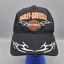 Harley Davidson Adjustable Snapback Flames Baseball Hat Cap
