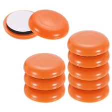 10Pcs Furniture Sliders 1 Inch Round Adhesive Furniture Moving Pad Orange