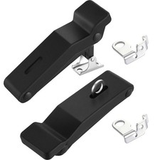 2 Pieces Rubber Latch Flexible Front Storage Rack 4 Inch with Hole, Over...