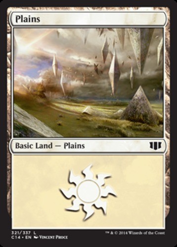 Plains (321) Light Play, English Magic the Gathering MTG Commander 2014