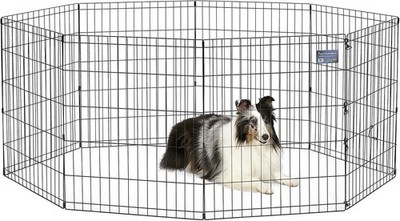 MidWest Homes for Pets Folding Metal Puppy / Dog Exercise Pen, Indoor/Outdoor Pl