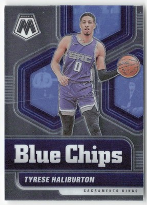 2020-21 Panini Mosaic #5 Tyrese Haliburton Blue Chips