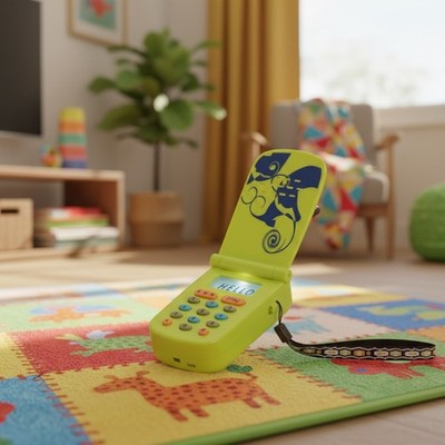 Hellophone Lime: Interactive Toy Cellphone with Lights & Sounds for Kids 18+ Mo