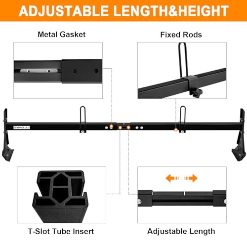 Ladder Rack Latch 3 Bar Anti-Slip Van Ladder Rack - Adjustable Length 57''-65'' - 3 PCS ...