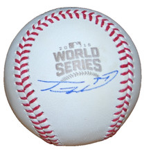 TRAVIS WOOD signed (CHICAGO CUBS) 2016 World Series OML baseball BECKETT BW61562