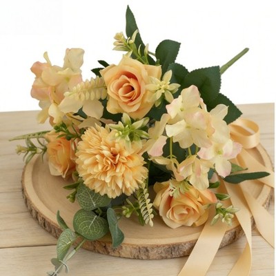 Chrysanthemum Silk Bouquet Ball for Wedding Home Decor 32 cm Height 14 cm Width