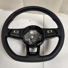Volkswagen Golf R Line I7 Black Leather Steering Wheel 5g0419091 Volkswagen Golf R Line I7 Black Leather Steering Wheel 5g0419091
