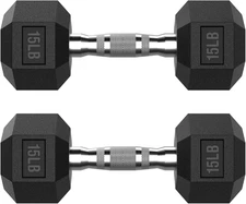Hex Dumbbell Sets with Rack, 150-400 Lb Rubber Encased Dumbbells for Strength Tr