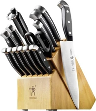 HENCKELS Premium Quality 15-Piece Knife Set with Block, Razor-Sharp