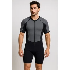 Mens XL Sauna Suit Full Body Short Sleeve Neoprene Workout Fitness Compression