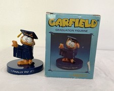 RARE Vtg Garfield Graduation Figurine 1978 I Finally Did It, Ha Made You Look 