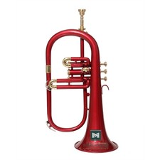 Bb 3 Valve Flugel Horn Brass Instrument Polished Brass Finish With Hard Case