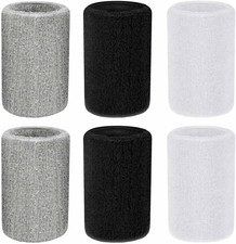 6-Pack Athletic Sweatbands Wristbands for Sports, Gym, Running Fitness