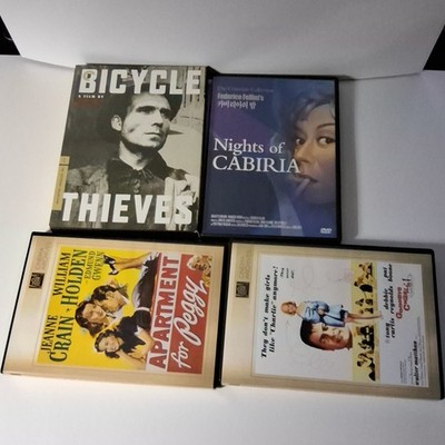 4 DVD Lot Bicycle Thieves Goodbye Charlie Apartment For Peggy Nights of Cabria