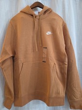 Nike Club Fleece Pullover Hoodie BV2654-224 Tan Brown Men's Small NWT