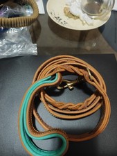 Tough Leather Dog Leash, About 48inch Long