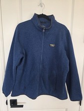 L.L. Bean Womens XL Plus Sweater Fleece Full Zip Jacket Cozy Outdoor Warm Blue