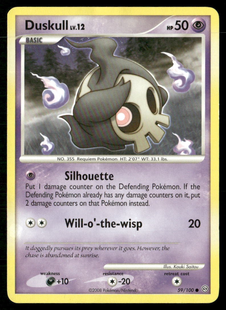 Duskull 59/100 Common Stormfront Pokemon Damaged