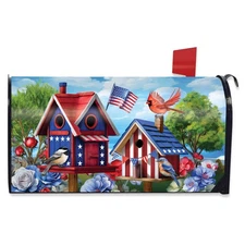 Briarwood Lane Home of the Free Birdhouses Mailbox Cover