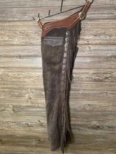 Handmade Western Leather Chaps, Leather Chinks for Horse Riding, Western Pants