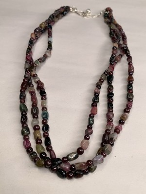 Jay King Mine Finds DTR Polished Gemstone 3 Strand Necklace 